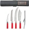 DICK Leder-Rolltasche "Red Spirit", 5-teilig, Besteck -Geschäft Für Küchen- Und Grillzubehör DICK Leder Rolltasche Red Spirit 5 teilig Besteck@@1892248
