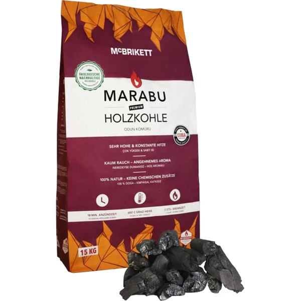 MCBrikett Marabu Holzkohle, 15kg 3 MCBrikett Marabu Holzkohle, 15kg