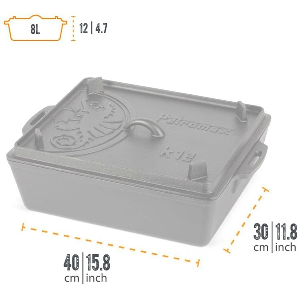 Petromax Kastenform Mit Deckel K12, Topf 6 Petromax Kastenform Mit Deckel K12, Topf – Bild 4